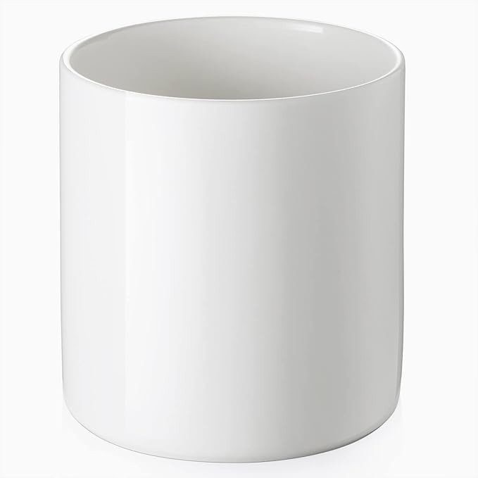 DOWAN White Kitchen Utensil Holder, DIY Available, Ceramic Utensil Crock with Table-Protection Co... | Amazon (US)