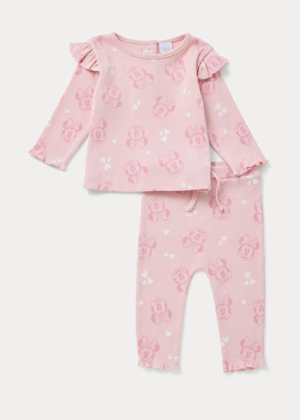 Baby Pink Minnie Mouse Long Sleeve T-Shirt & Leggings Set (Newborn-12mths) - Newborn | Matalan (UK)