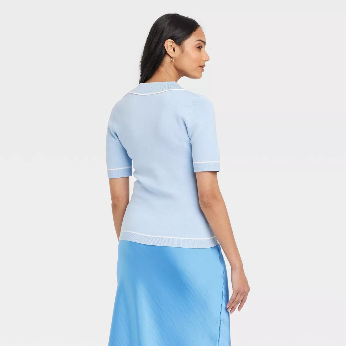 Women's Short Sleeve Polo Collar Pullover Sweater - A New Day™ | Target