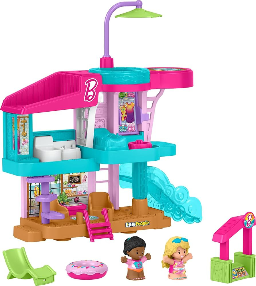 Fisher-Price Little People Toddler Toy Barbie Beach House Playset, Figures and Accessories for Pr... | Amazon (US)