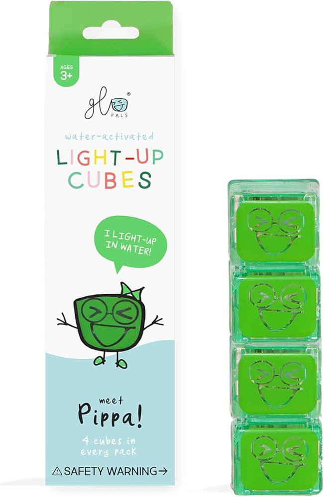 Glo Pals Original Water-Activated Light-Up Cubes for Sensory Play (Pippa - Green) | Amazon (US)