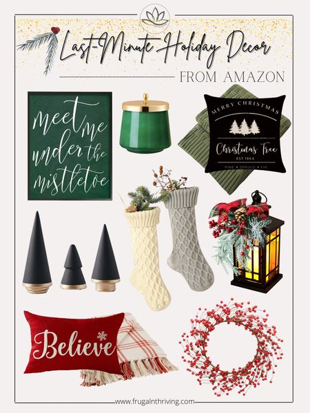 Holiday decor from Amazon 💚❤️

#amazon #holidaydecor 

#LTKHoliday #LTKhome #LTKSeasonal