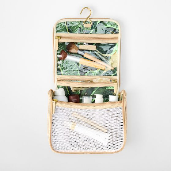 Clear Coated Dual Compartment Hanging Travel Bag | Mark and Graham