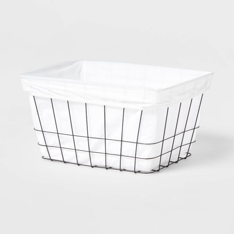 Metal Wire Laundry Basket with Fabric Liner - Brightroom™ | Target