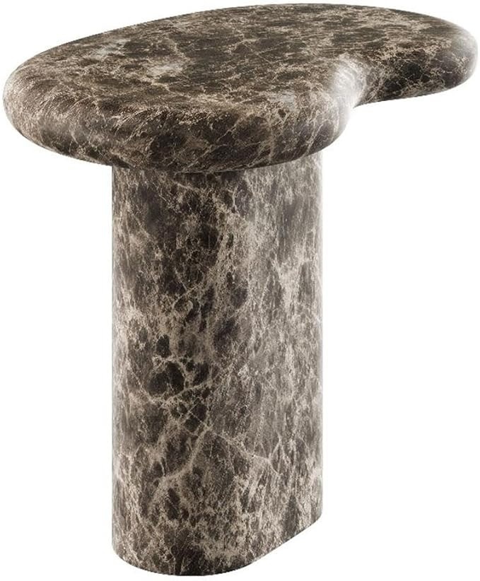 Modway Elowen Faux Marble Side Table in Dark Emperador Marble - Faux Emperador Marble Sculptural ... | Amazon (US)