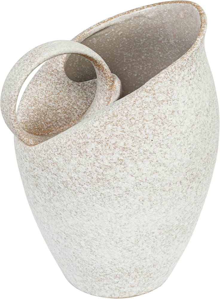 Bloomingville 9 Inches 82-Ounce Textured Stoneware Pitcher in Reactive Glaze, White | Amazon (US)