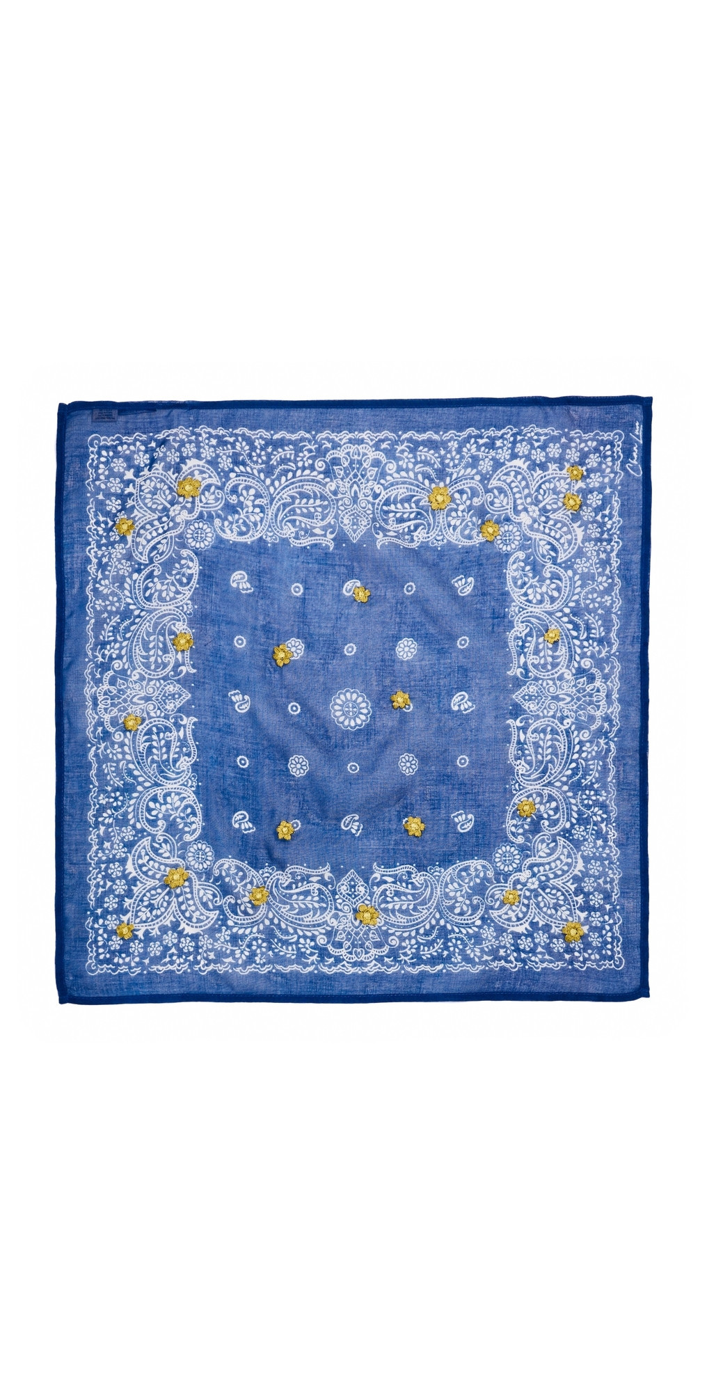 Chan Luu Embroidered Bandana Vallarta Blue One Size | Shopbop