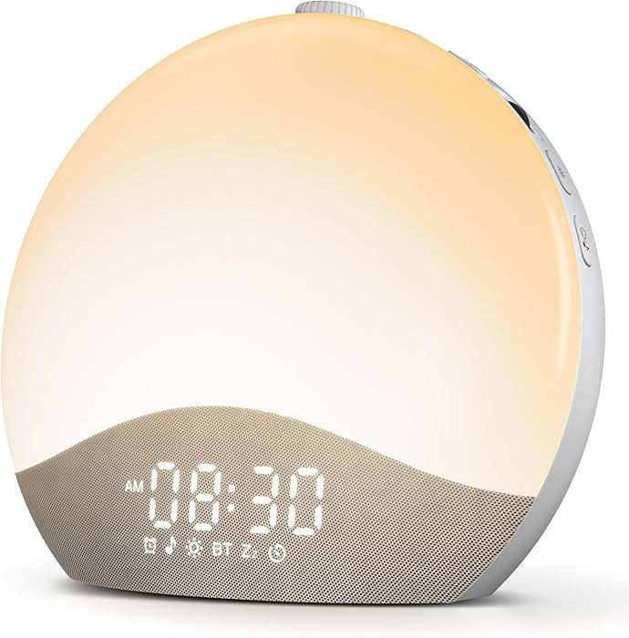 ecozy Sunrise Alarm Clock, White Noise Sound Machine, Upgraded Backlit Buttons for Bedrooms, 26 S... | Amazon (US)