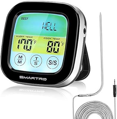 SMARTRO ST59 Digital Meat Thermometer for Oven BBQ Grill Kitchen Food Cooking with 2 Probes and T... | Amazon (US)