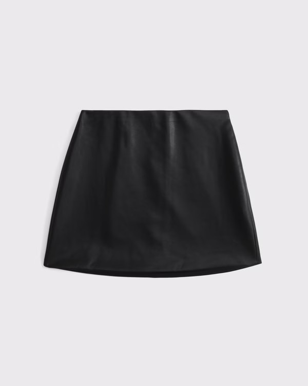 Women's The A&F Scarlett Vegan Leather Mini Skort | Women's Bottoms | Abercrombie.com | Abercrombie & Fitch (US)