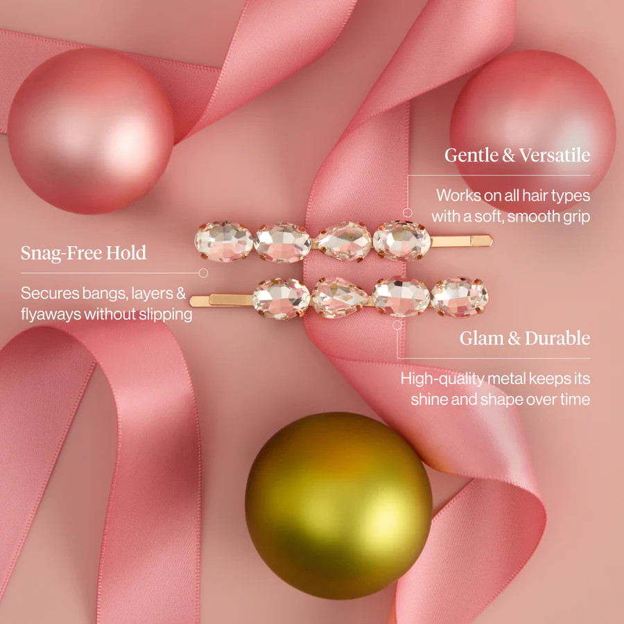 White Gemstone Bobby Pins | Kitsch