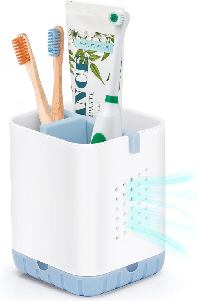 Boperzi Toothbrush Holders for Bathrooms Countertop Organizer, Toothbrush and Razor Holder Draina... | Amazon (US)