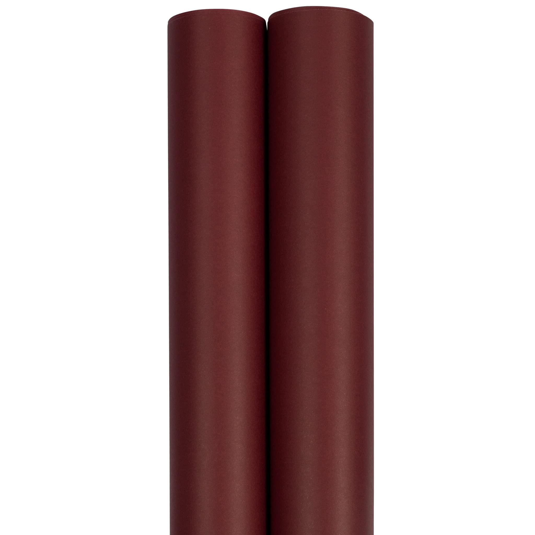 JAM Paper Gift Wrap - Matte Wrapping Paper - 50 Sq Ft Total (30 in x 10 Ft Each) - Matte Burgundy - 2 Rolls/Pack | Amazon (US)