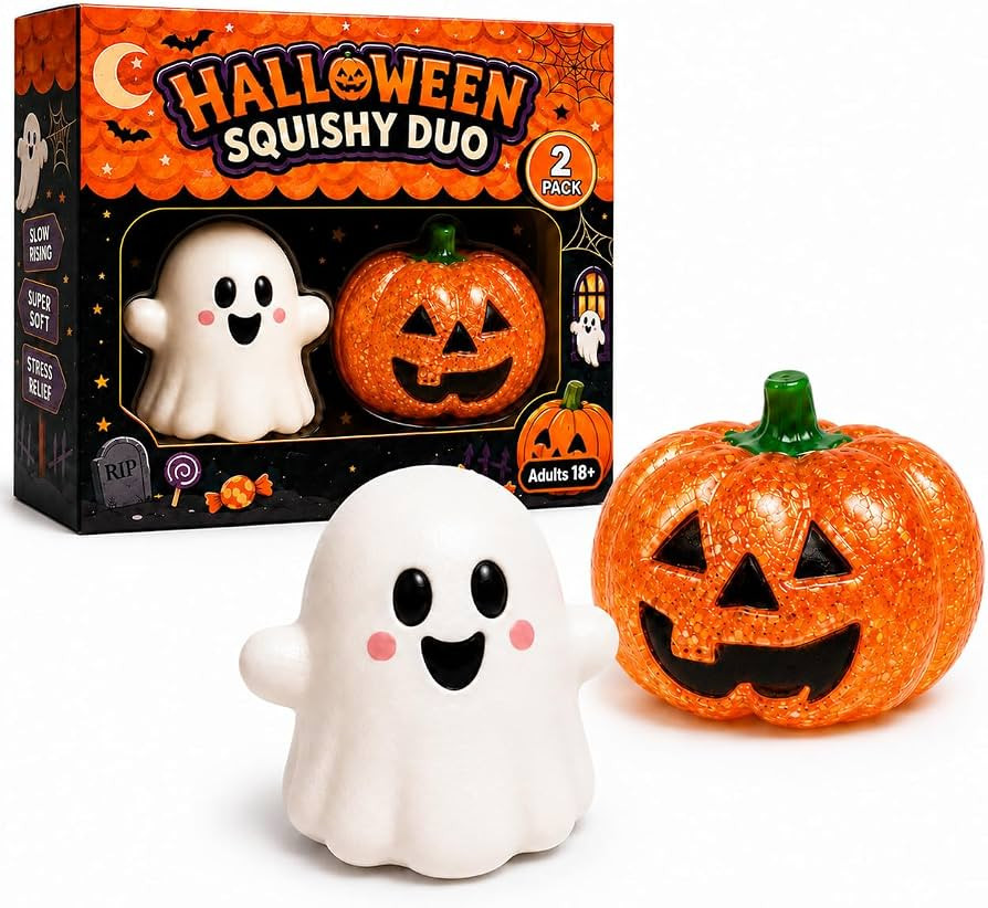 2PK-Halloween Squishy Stress Balls for Adults,Slow-Rise Sensory Fidget Toy | Amazon (US)