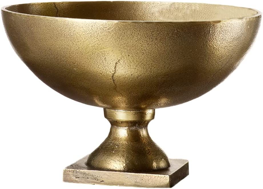 Serene Spaces Living Antique Brass Pedestal Bowl - Vintage Wedding Centerpiece, Flower Vase, and ... | Amazon (US)