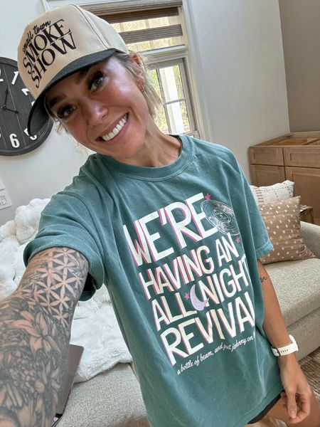 Small town revival✨🎸🎤 cutie new Pink Lily graphics! Code HOLLEY20 works always! Zach Bryan inspo forever >>>

Summer outfit / casual / comfy / graphic tees / 20% off / trucker hats / band tees / Holley Gabrielle 

#LTKStyleTip #LTKSaleAlert #LTKFindsUnder50