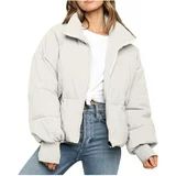 Womens Cropped Puffer Jacket Oversized Colorful Short Puffy Winter Coat | Walmart (US)