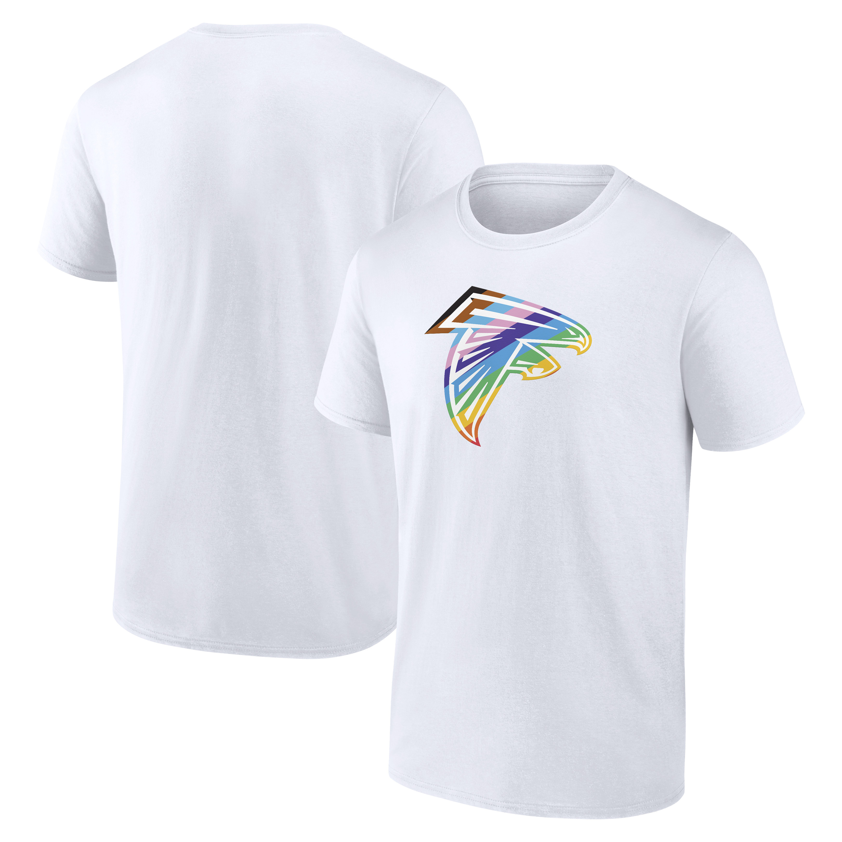 Men's White Atlanta Falcons Logo Pride T-Shirt | NFL Shop