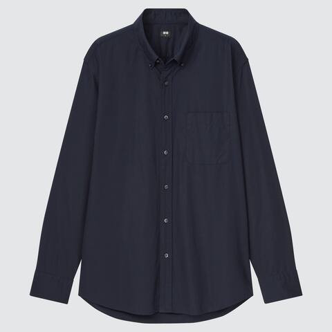 Extra Fine Cotton Broadcloth Shirt (Button-Down Collar) | UNIQLO (UK)