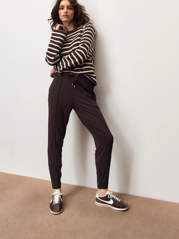 Chocolate Brown Jersey Joggers | Next US