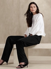 Alix Satin Wide-Leg Pant | Banana Republic (US)