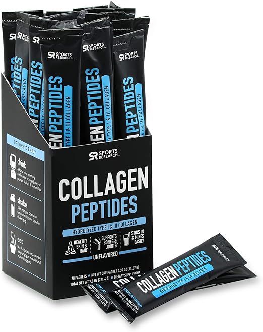 Collagen Peptides Travel Packs (20 per Box) | Grass-Fed, Certified Paleo Friendly, Non-GMO and Gl... | Amazon (US)
