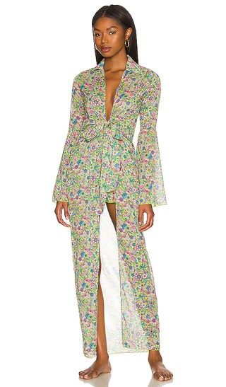 Ring My Bell Robe in Lime Hippy Floral | Revolve Clothing (Global)