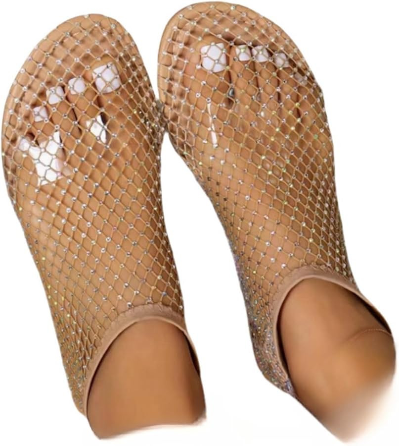Mesh Flats for Women Ultra Comfortable Shiny Gem Mesh Flats Mesh Ballet Flats for Women | Amazon (US)