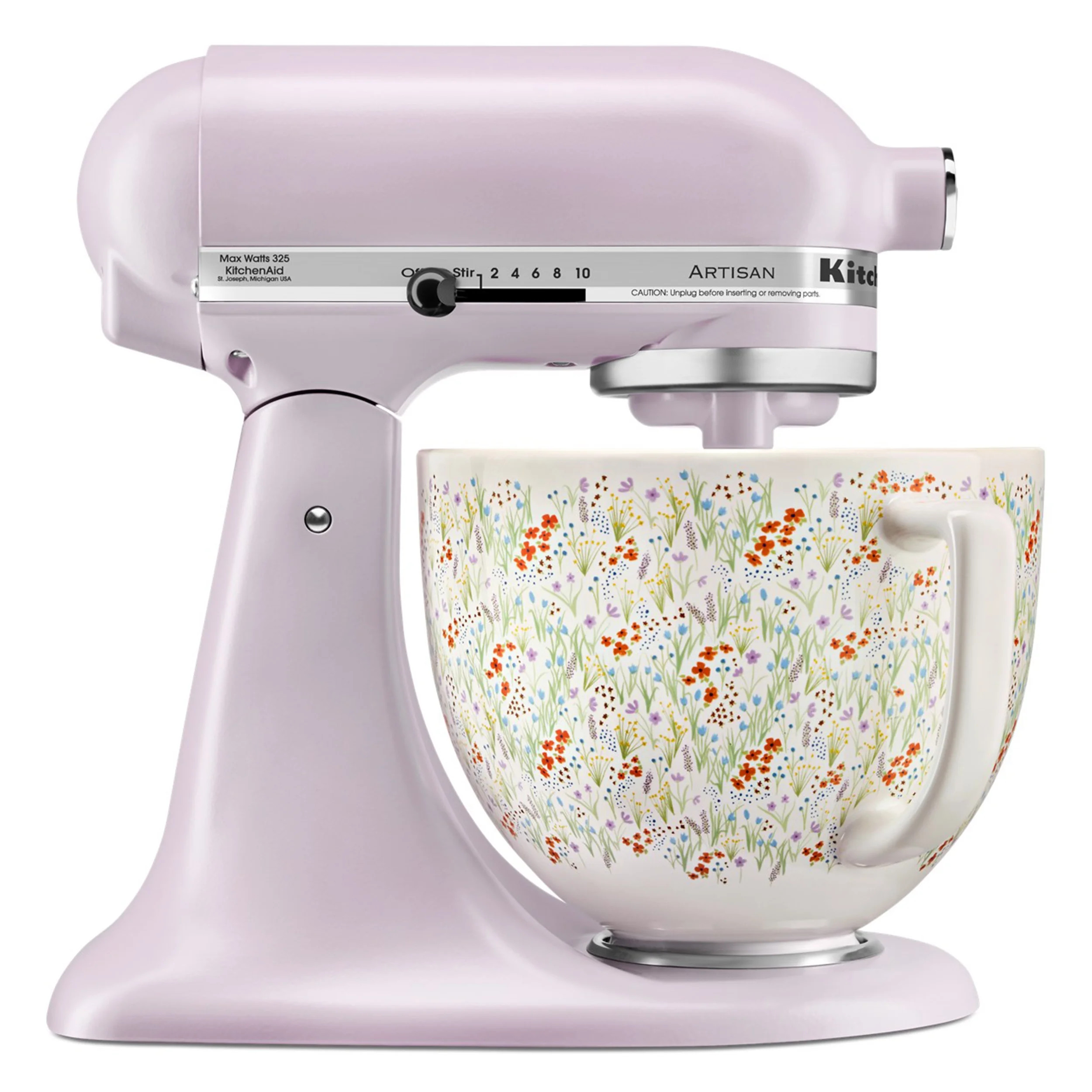 KitchenAid Artisan Series 5-Quart Tilt-Head Stand Mixer, Wildflower with Ceramic Bowl, Flat Beate... | Walmart (US)