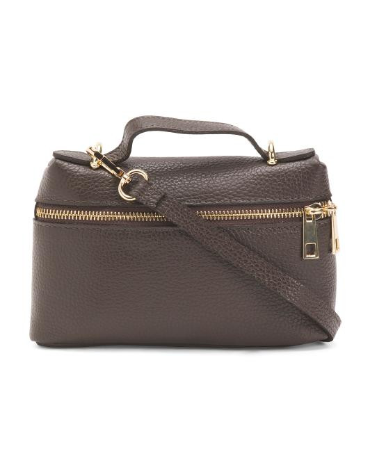 Made In Italy Leather Vanity Crossbody Case | TJ Maxx