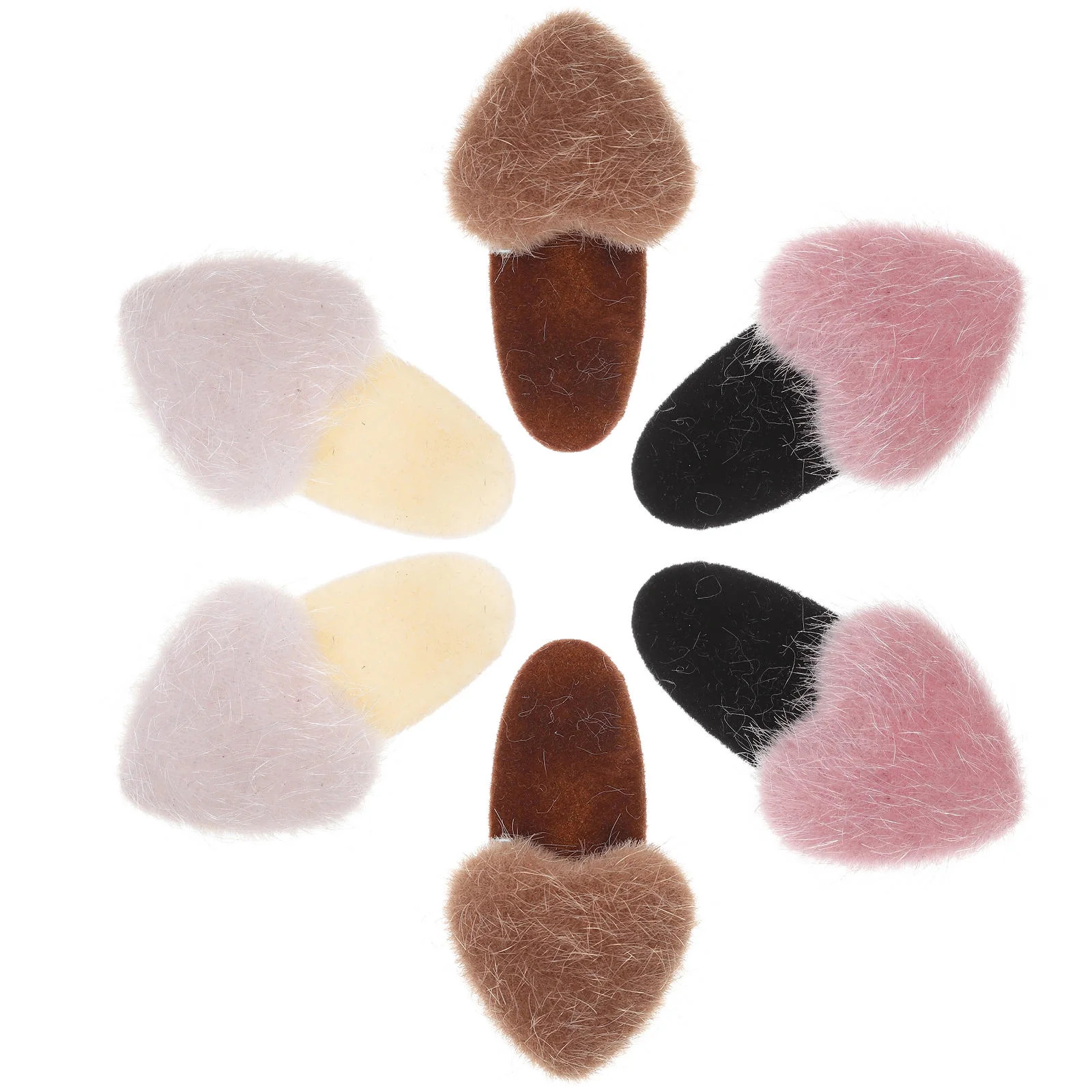 PAMINGONO 6Pcs Snap Hair Clips for Girls Heart-Shaped Plush Styling Barrettes | Walmart (US)