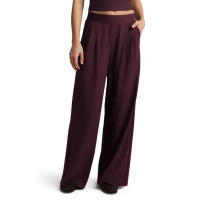 Beyond Yoga Pleated Wide Leg Pants in Nocturnal Navy at Nordstrom, Size Small | Nordstrom