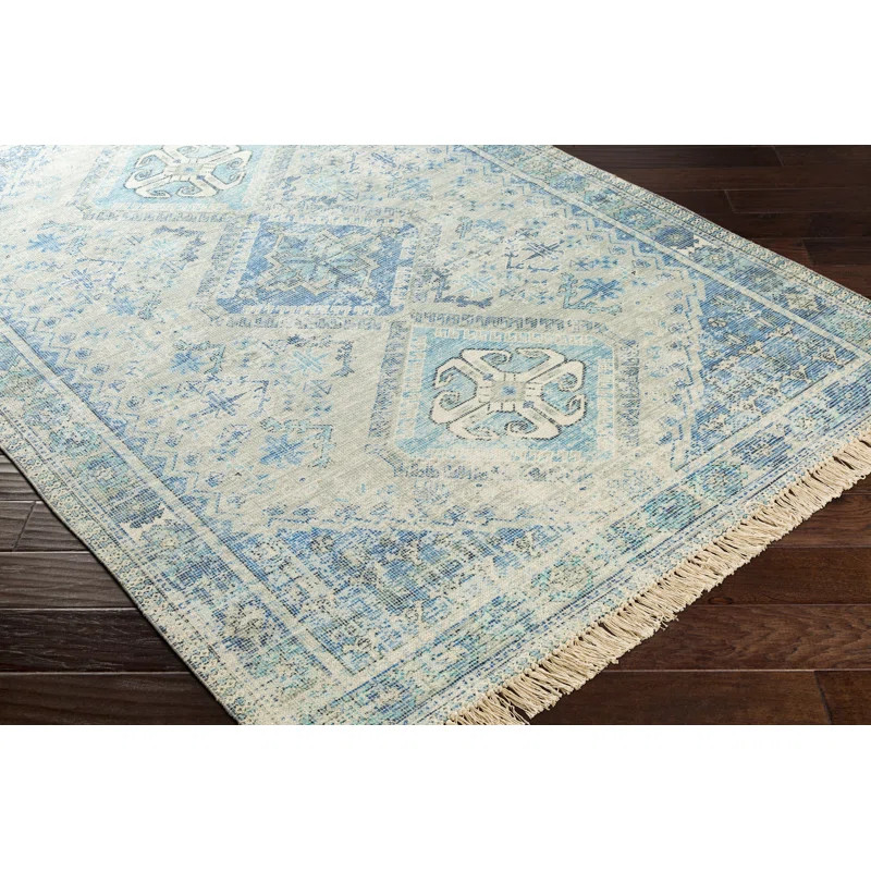 Tucson Oriental Handwoven Navy Area Rug | Wayfair Professional