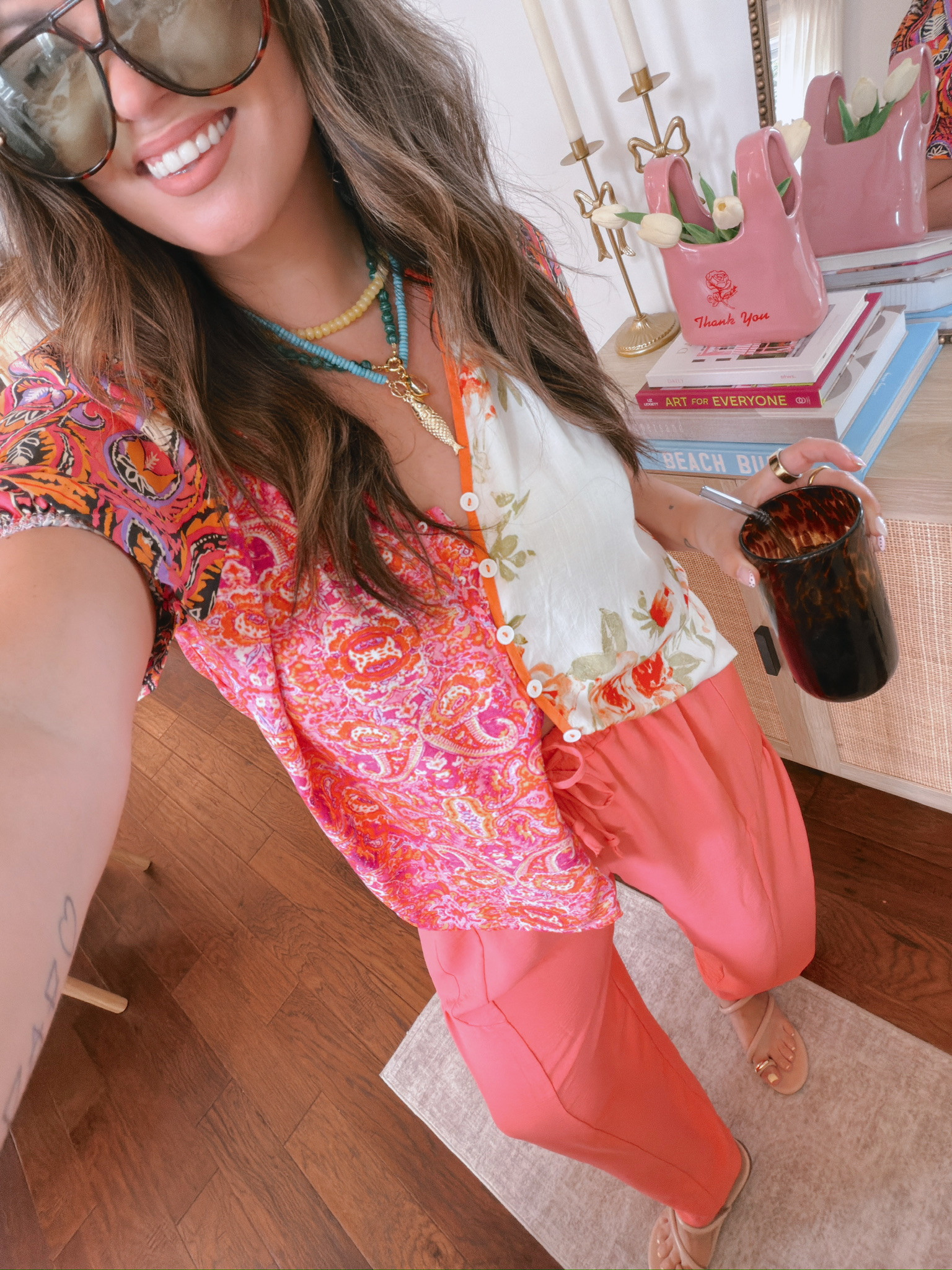 wearing a large in the top, and an XL in the bottoms

#LTKSeasonal #LTKMidsize