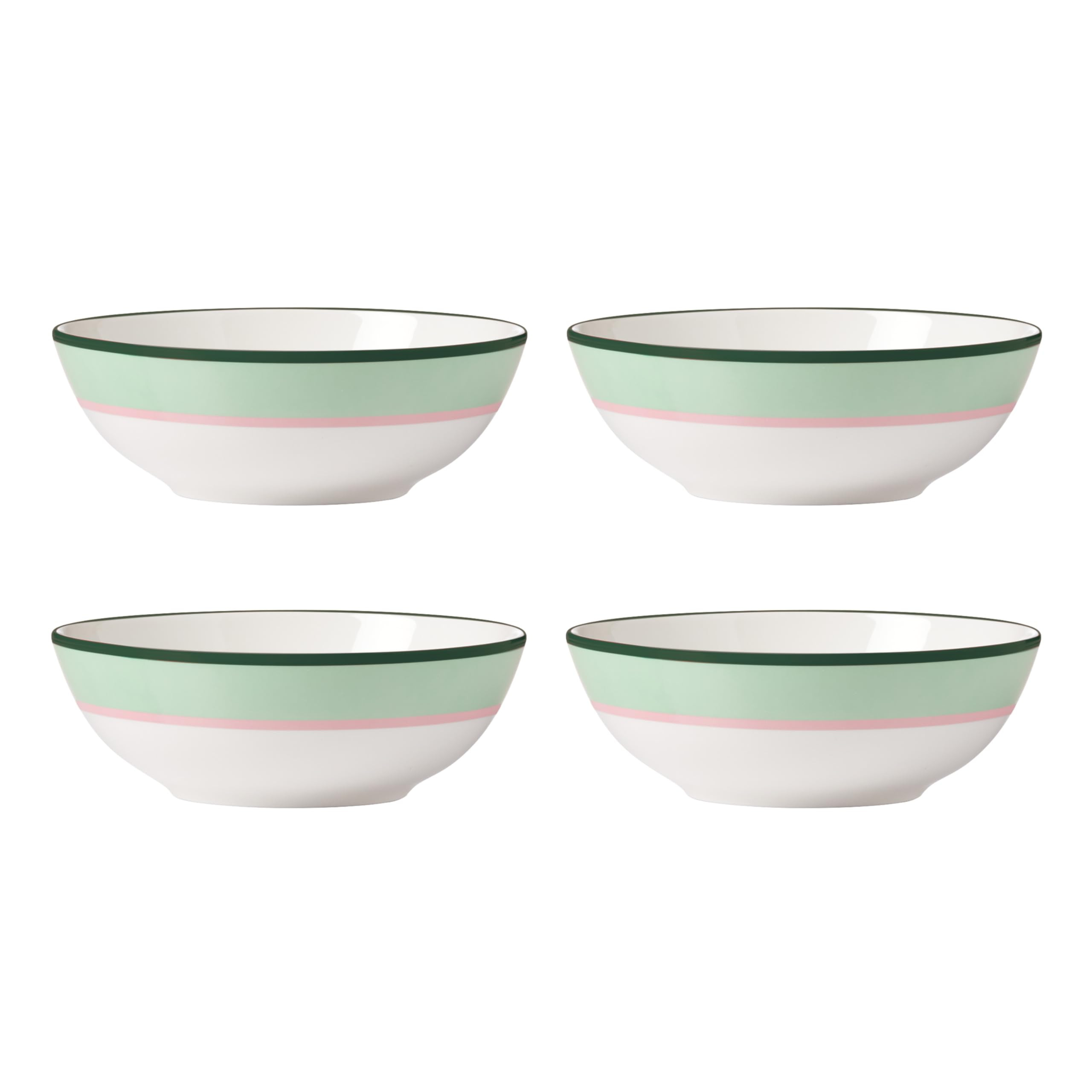 Kate Spade New York Make It Pop All-Purpose Bowls, S/4, 3.50, Green/Pink | Amazon (US)