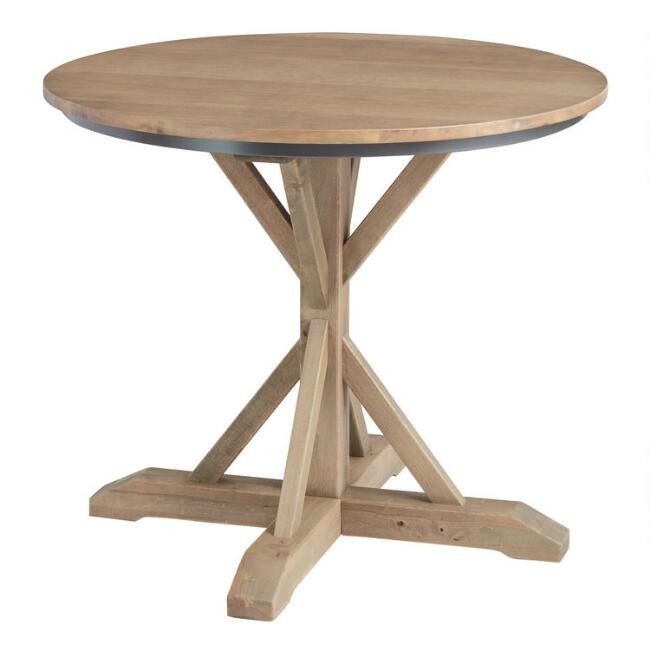Round Light Walnut Bistro Counter Height Dining Table | World Market