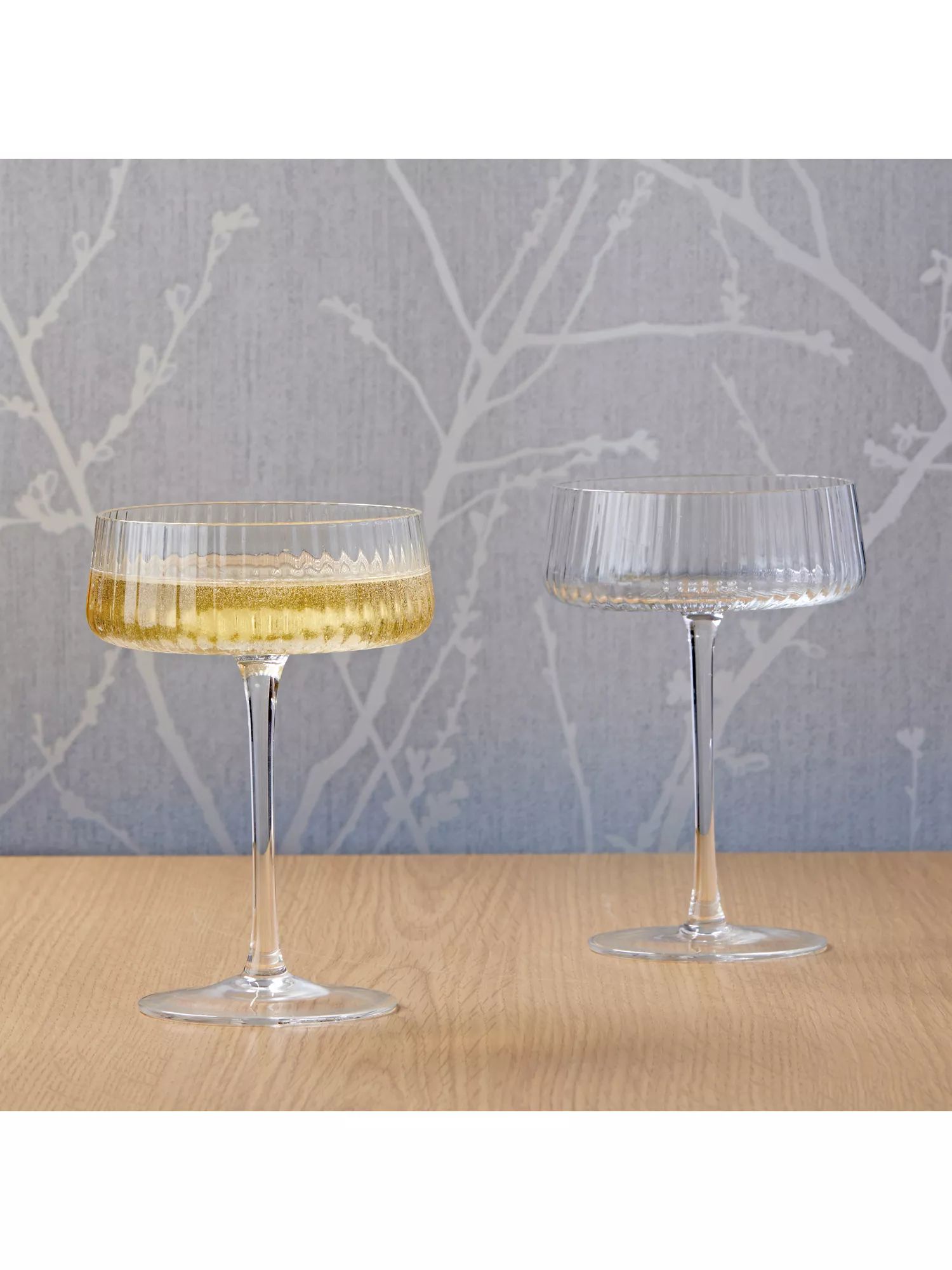 Anton Studio Designs Empire Glass Champagne Saucer, Set of 2, 250ml | John Lewis (UK)