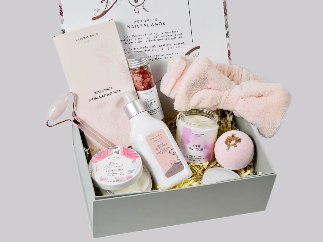 Time to Relax Gift Set Rose Spa Bath Gift Box Gift for Her - Etsy | Etsy (US)