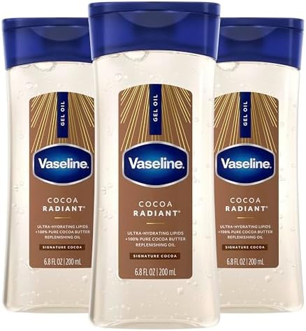 Vaseline Intensive Care Cocoa Radiant Pack of 3 for Glowing Skin Body Gel Oil Made with Pure Coco... | Amazon (US)