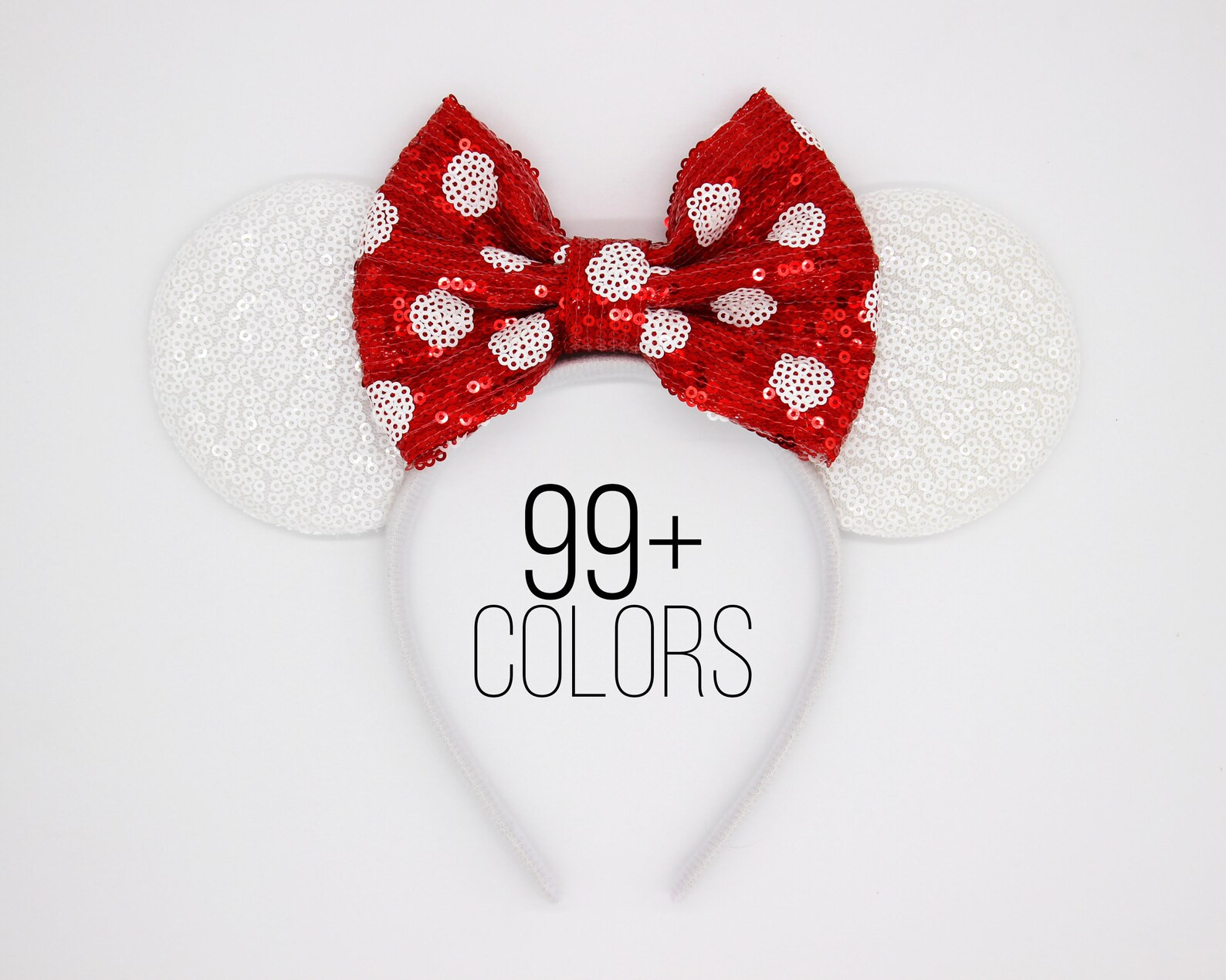 Polka Dot Mouse Ears Headband Magic Mouse Ears Polka Dot Bow Ears Polka Dot Headband Ears Choose ... | Etsy (US)