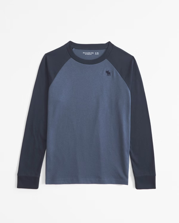 essential long-sleeve icon raglan tee | Abercrombie & Fitch (US)