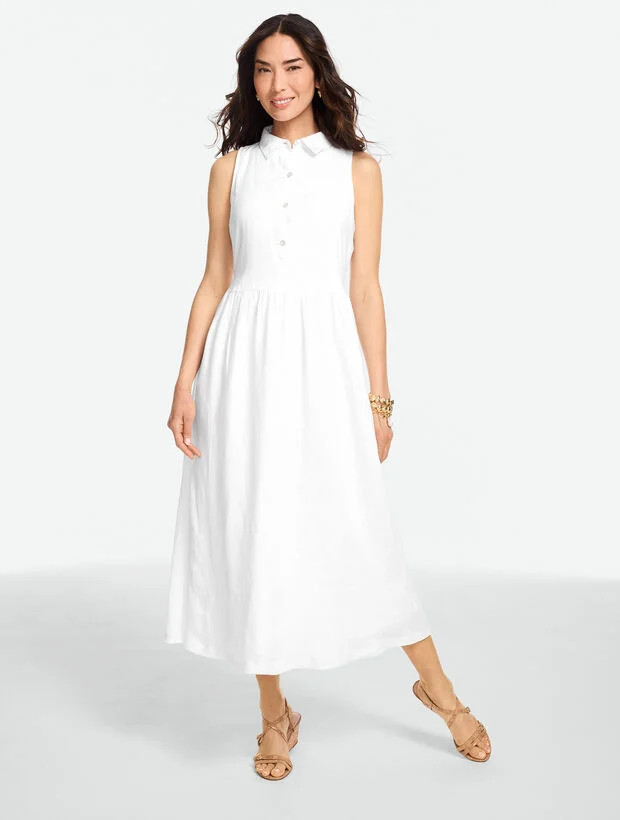 Sleeveless Linen Shirtdress | Talbots
