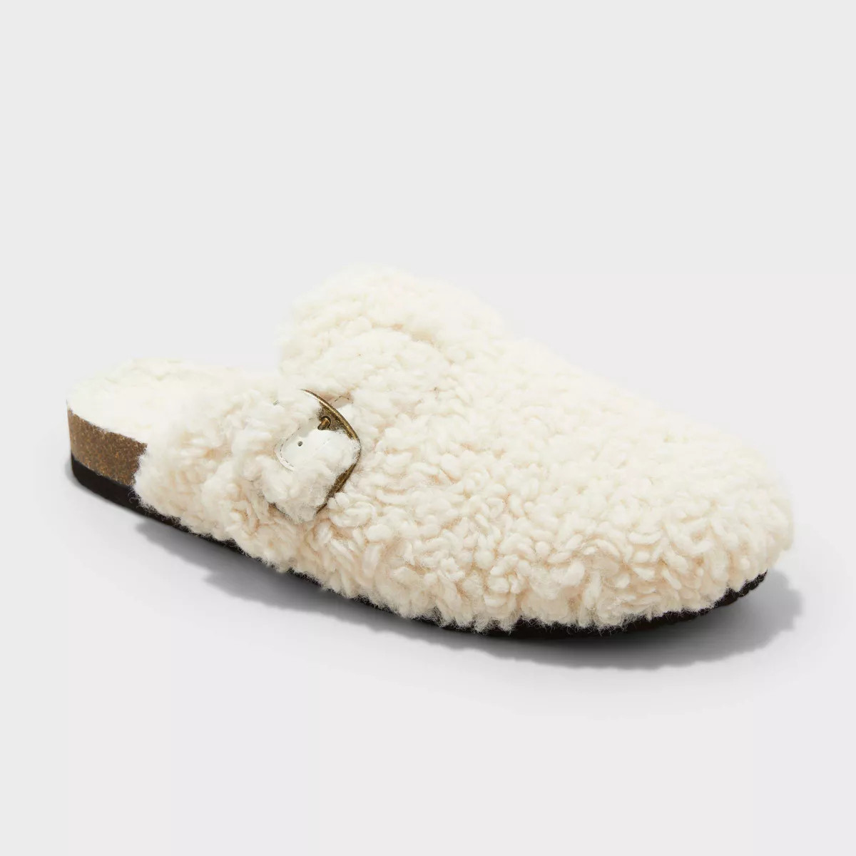 Women's Nyla Faux Shearling Clog Slippers - Auden™ Ivory | Target