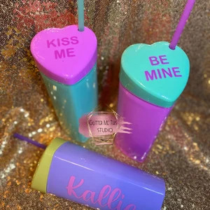 Conversation Hearts Personalized Cup|Kids Cup| Valentines Day cup|   Valentines Day|READY TO SHIP... | Etsy (US)