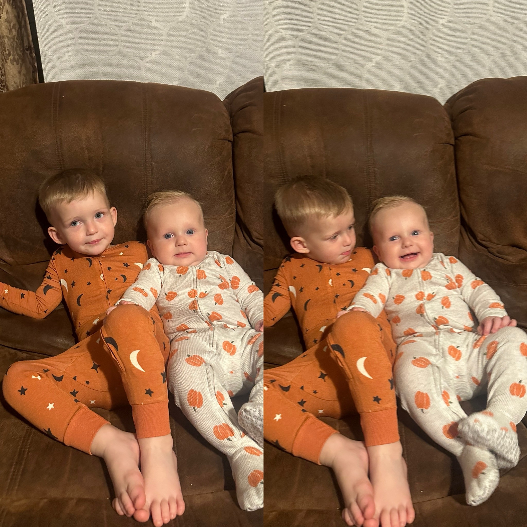 We are ready for fall! 2t in modern moments and 12 months in carters Halloween footie pajamas 🎃 Kids pajamas baby pajamas 

#LTKKids #LTKBaby #LTKSeasonal