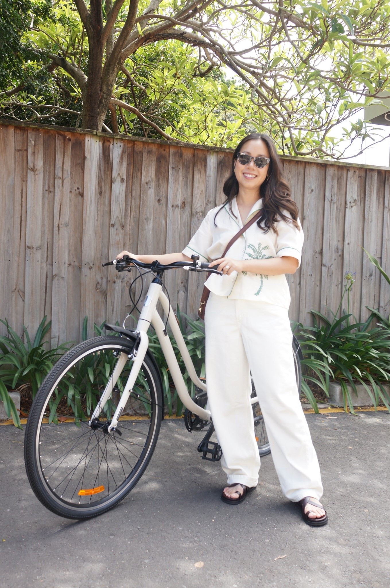 Sunny Sunday! Size 8 in my embroidered shirt, size 26 in the jeans, sandals, sunglasses, bag and earrings linked for you! 

#LTKaustralia #LTKspring #LTKpetite