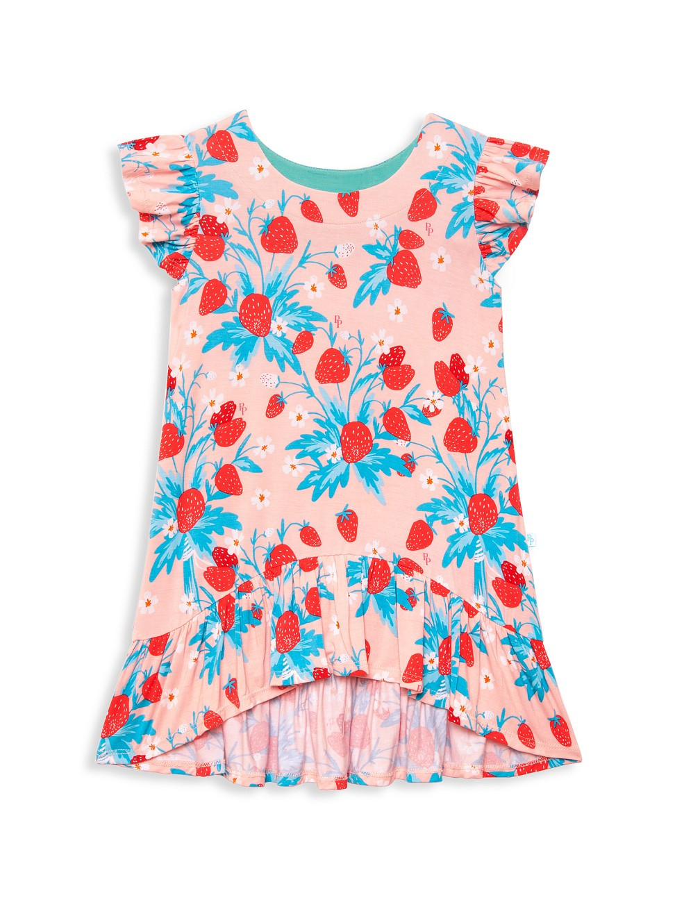 Little Gir's & Girl's Strawberry Printed Ruffled Cap-Sleeve High-Low Dress | Saks Fifth Avenue