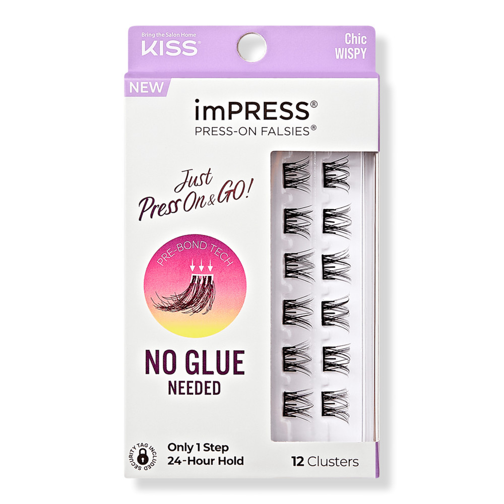 Kiss Impress Falsies Pre-Glued Lash Clusters Minipack, Chic Wispy | Ulta