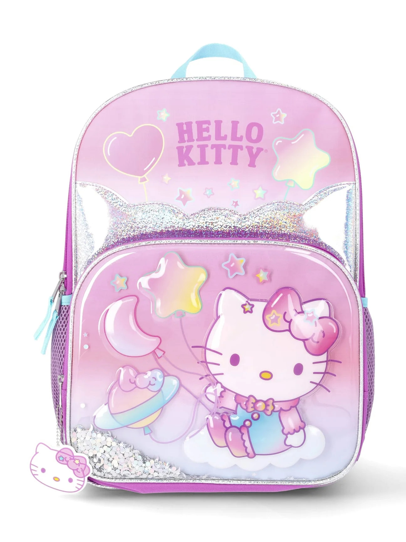 Sanrio Hello Kitty "On A Cloud " Girls' 17" Graphic Backpack and Keychain, Purple | Walmart (US)