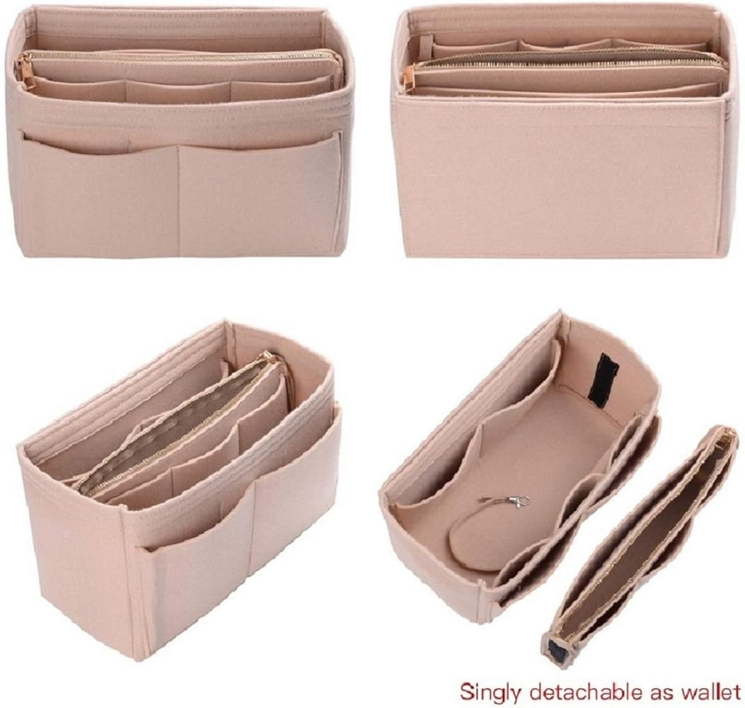 Purse Organizer Insert, Felt Bag organizer with zipper, Handbag & Tote Shaper, For Speedy Neverfu... | Amazon (US)